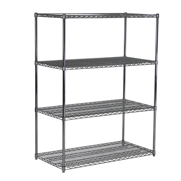 Technibilt Shelving Systems Starter Unit, 4-Shelf, Chrome, 21x48x63 156CH